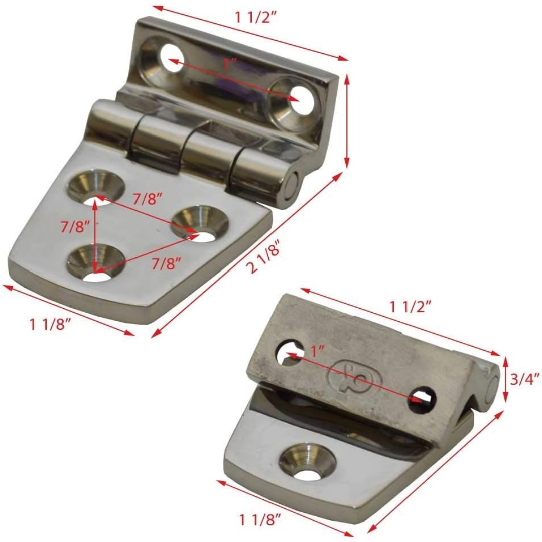Offset Door Hinge SS 2-1/2" (2 Pack)
