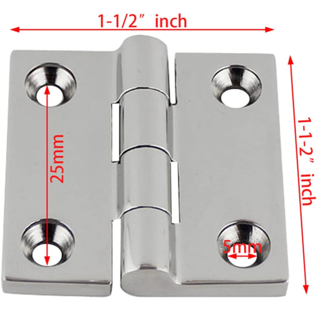Butt Hinge SS 1-5/8" (2 Pack)
